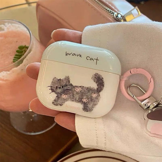 Brave Cat Dog Airpods Case